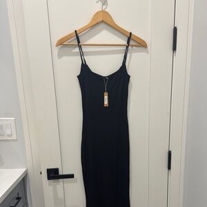 Skims Black Spaghetti Strap Dress